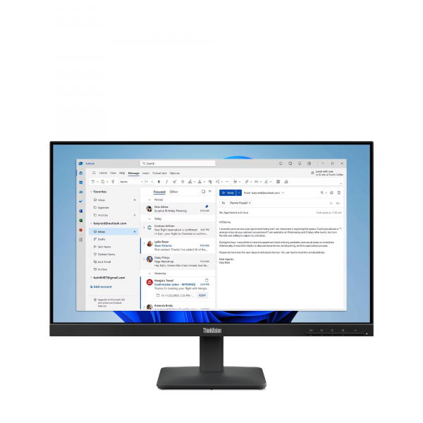 Lenovo ThinkVision S24-4e 23.8in FullHD-IPS-250nits HDMI+VGA *Tilt *[Tiny/Nano support] 3Υ